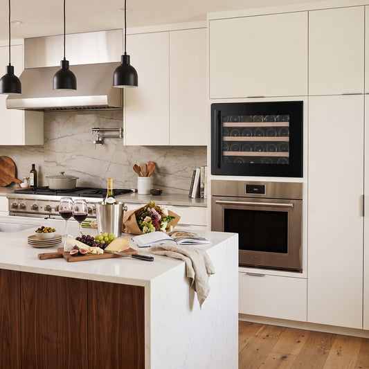 Compact 24 Single 24-bottle wine cellar installed in a modern fitted kitchen