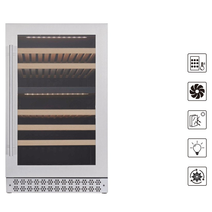 Connoisseur 23-Inch 78-Bottle Dual-Zone Built-In Wine Cooler
