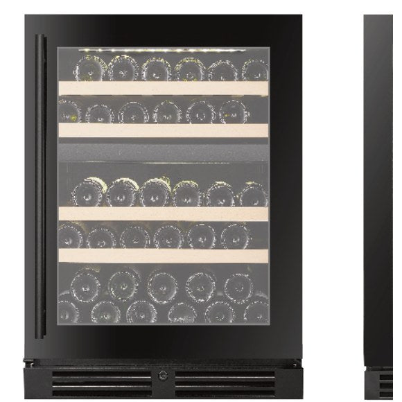 Compact 23-Inch 39-Bottle Dual-Zone Built-In Wine Cooler