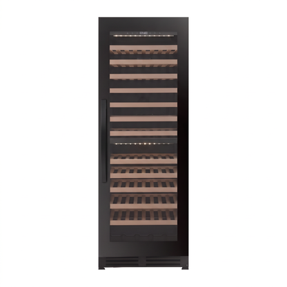 Connoisseur 105 wine cellar — 105 bottles, dual zone, built-in or freestanding — front view with the door closed