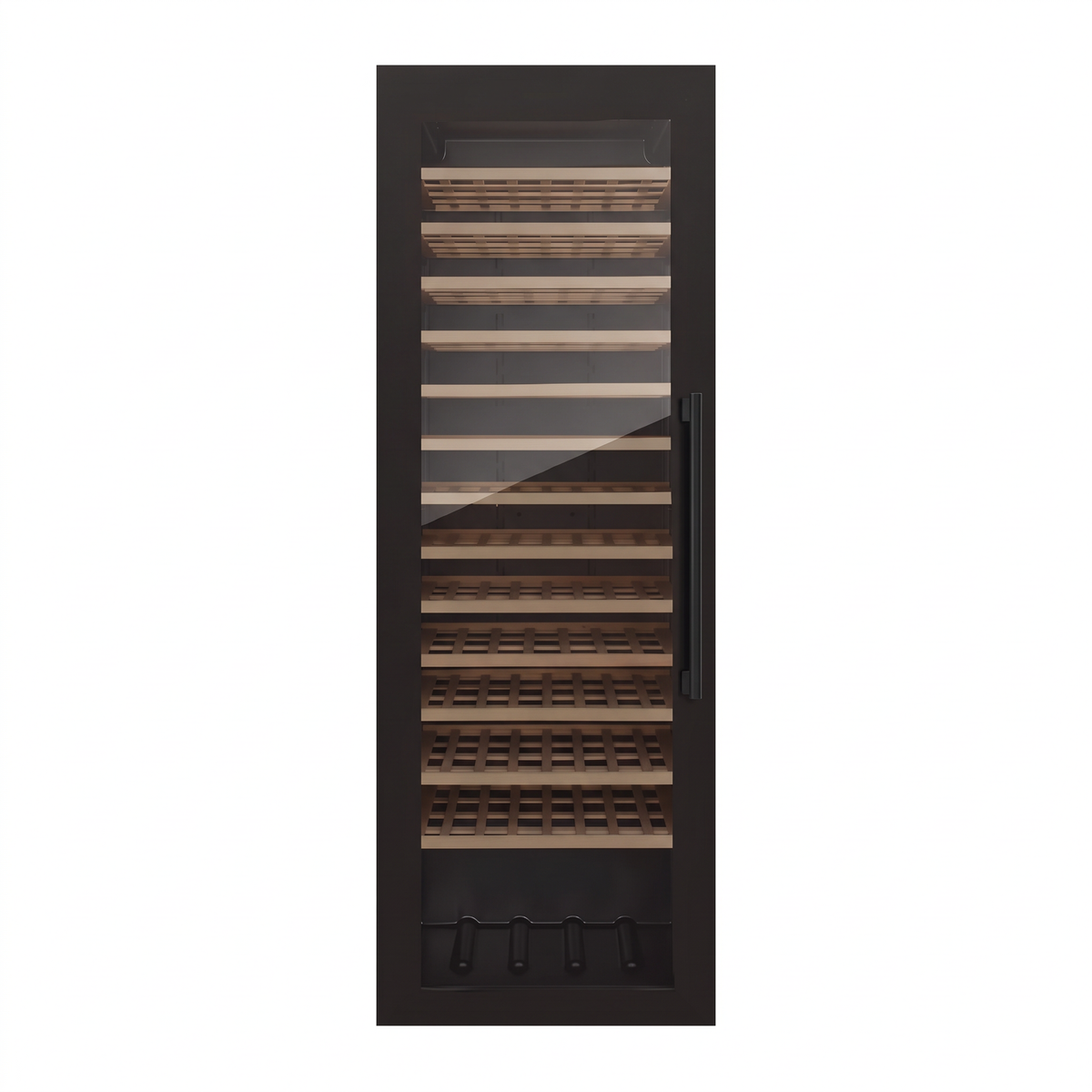 Connoisseur 118 wine cellar — 118 bottles, single zone, freestanding — front view with the door closed