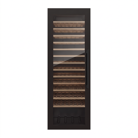 Connoisseur 118 wine cellar — 118 bottles, single zone, freestanding — front view with the door closed