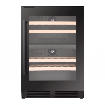 Connoisseur 46 wine cellar — 46 bottles, dual zone, under-counter or freestanding — front view with the door closed