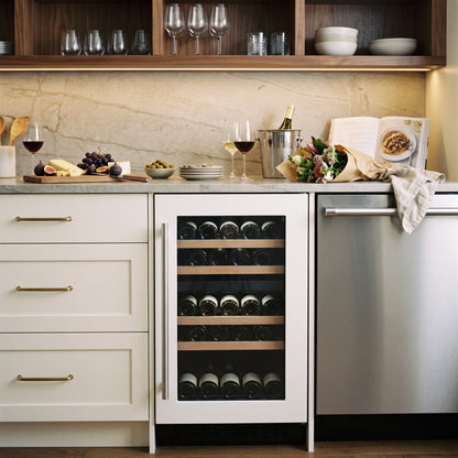 Compact 42 42-bottle wine cellar installed in a modern fitted kitchen