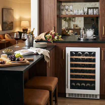 Compact 49 49-bottle wine cellar installed in a modern fitted kitchen