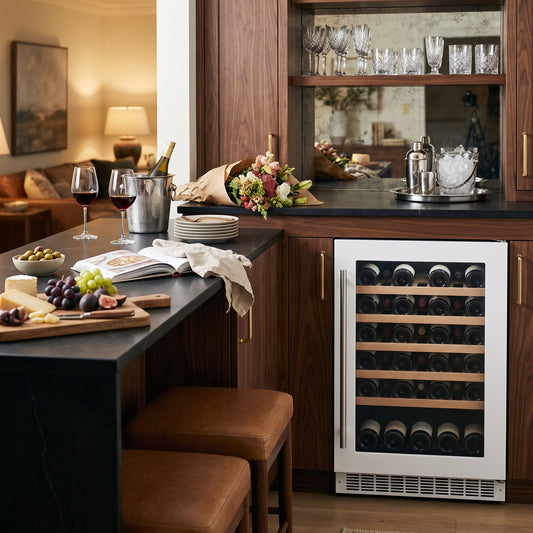 Compact 49 49-bottle wine cellar installed in a modern fitted kitchen