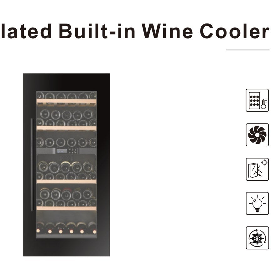 Connoisseur 23-Inch 65-Bottle Dual-Zone Built-In Wine Cooler