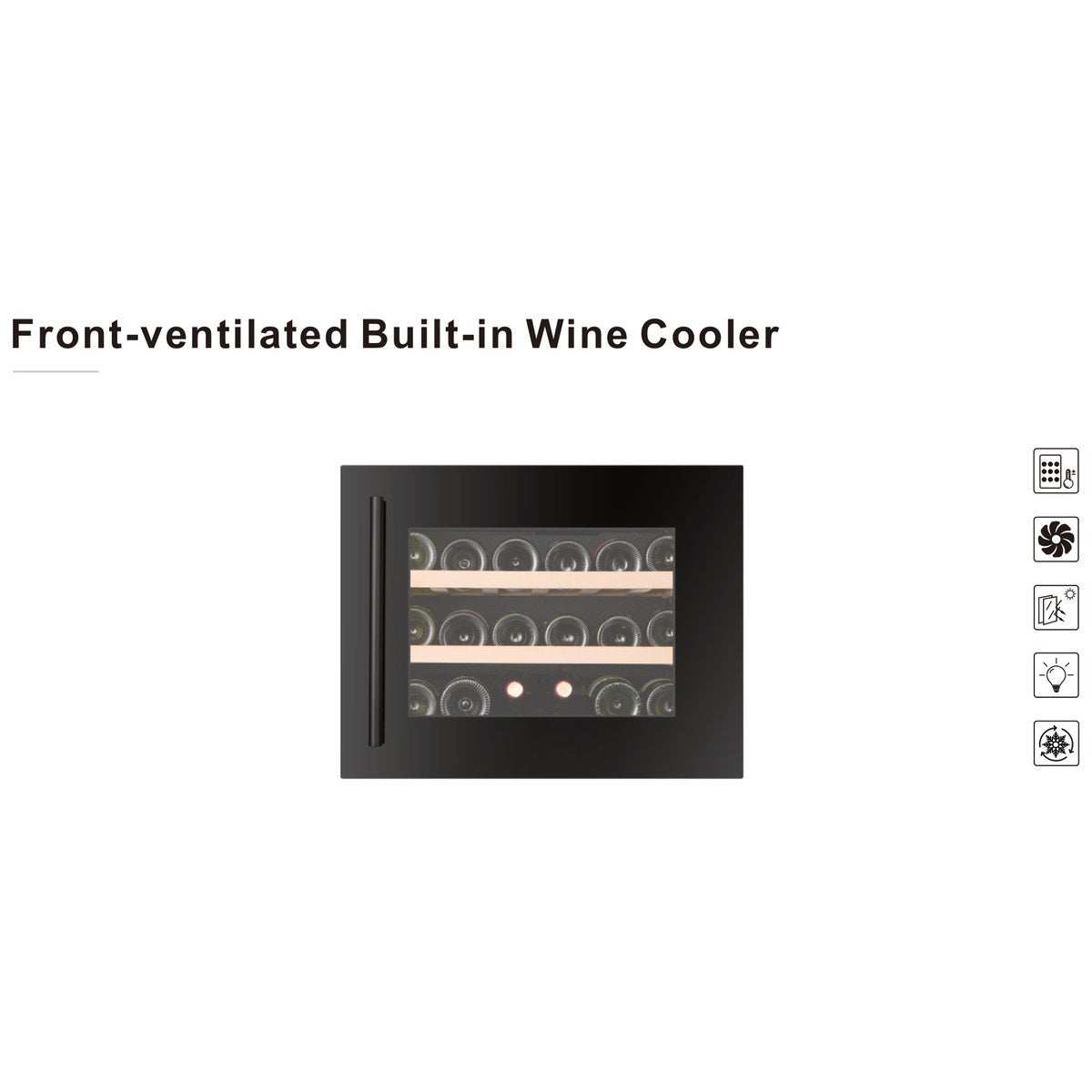 Compact 23-Inch 18-Bottle Single-Zone Built-In Wine Cooler