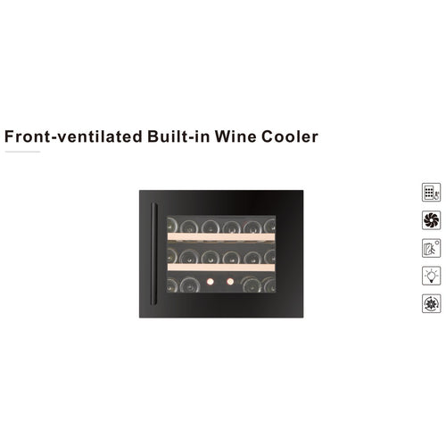 Compact 23-Inch 18-Bottle Single-Zone Built-In Wine Cooler