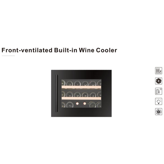 Compact 23-Inch 18-Bottle Single-Zone Built-In Wine Cooler
