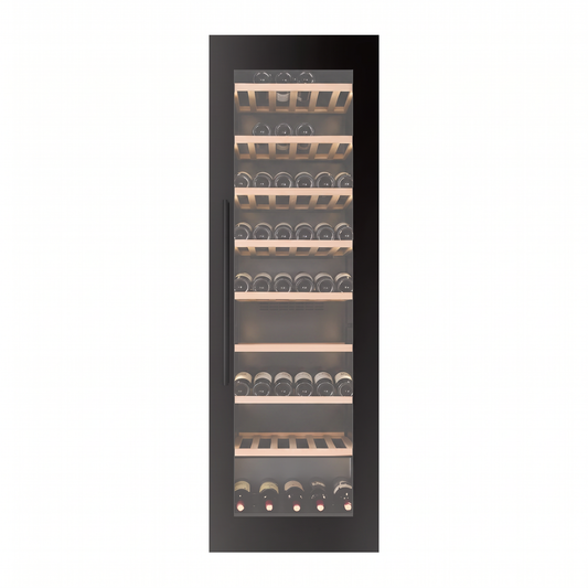 Connoisseur 107 wine cellar — 107 bottles, single zone, built-in — front view with the door closed