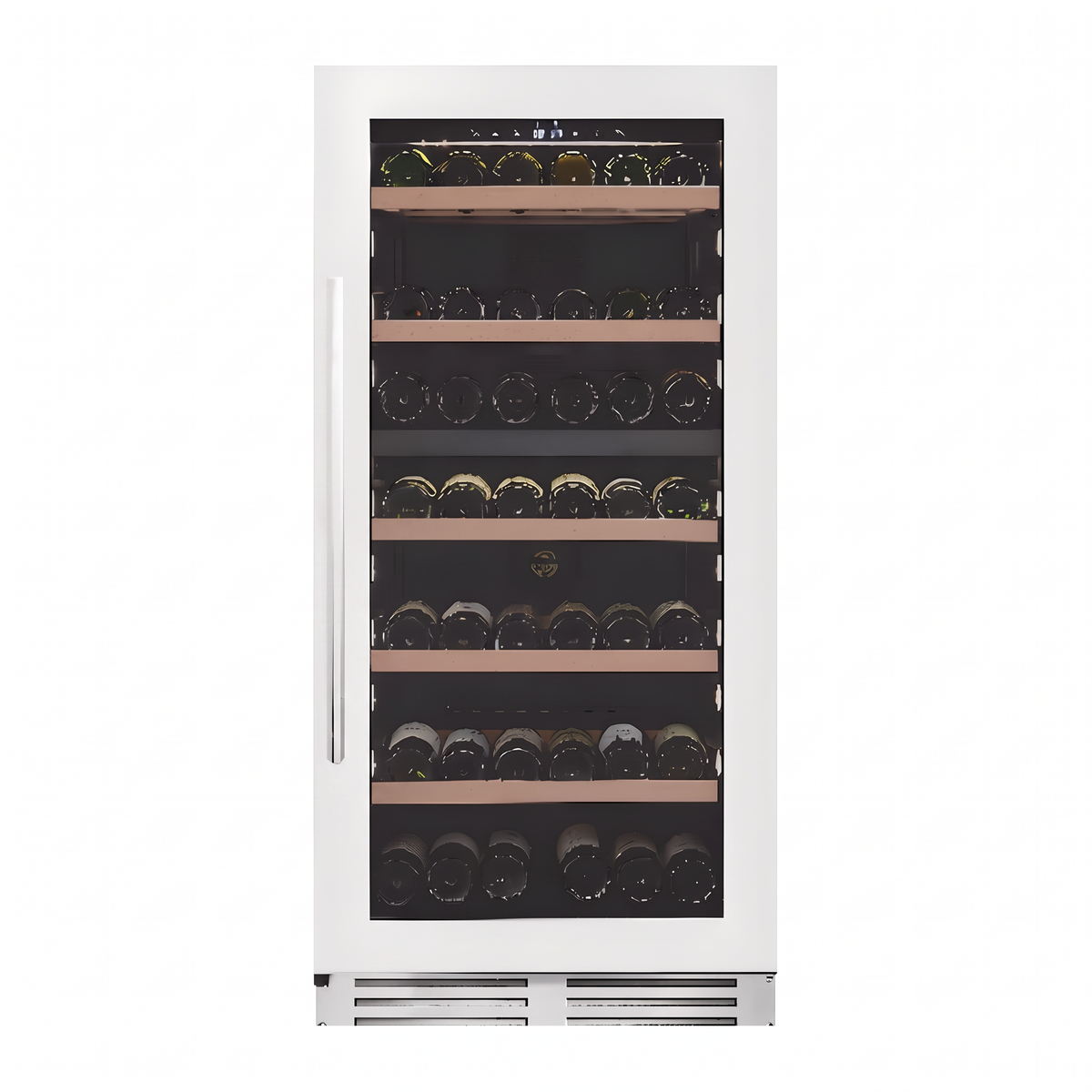 Connoisseur 112 wine cellar — 112 bottles, dual zone, built-in or freestanding — front view with the door closed