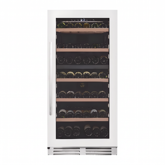 Connoisseur 112 wine cellar — 112 bottles, dual zone, built-in or freestanding — front view with the door closed
