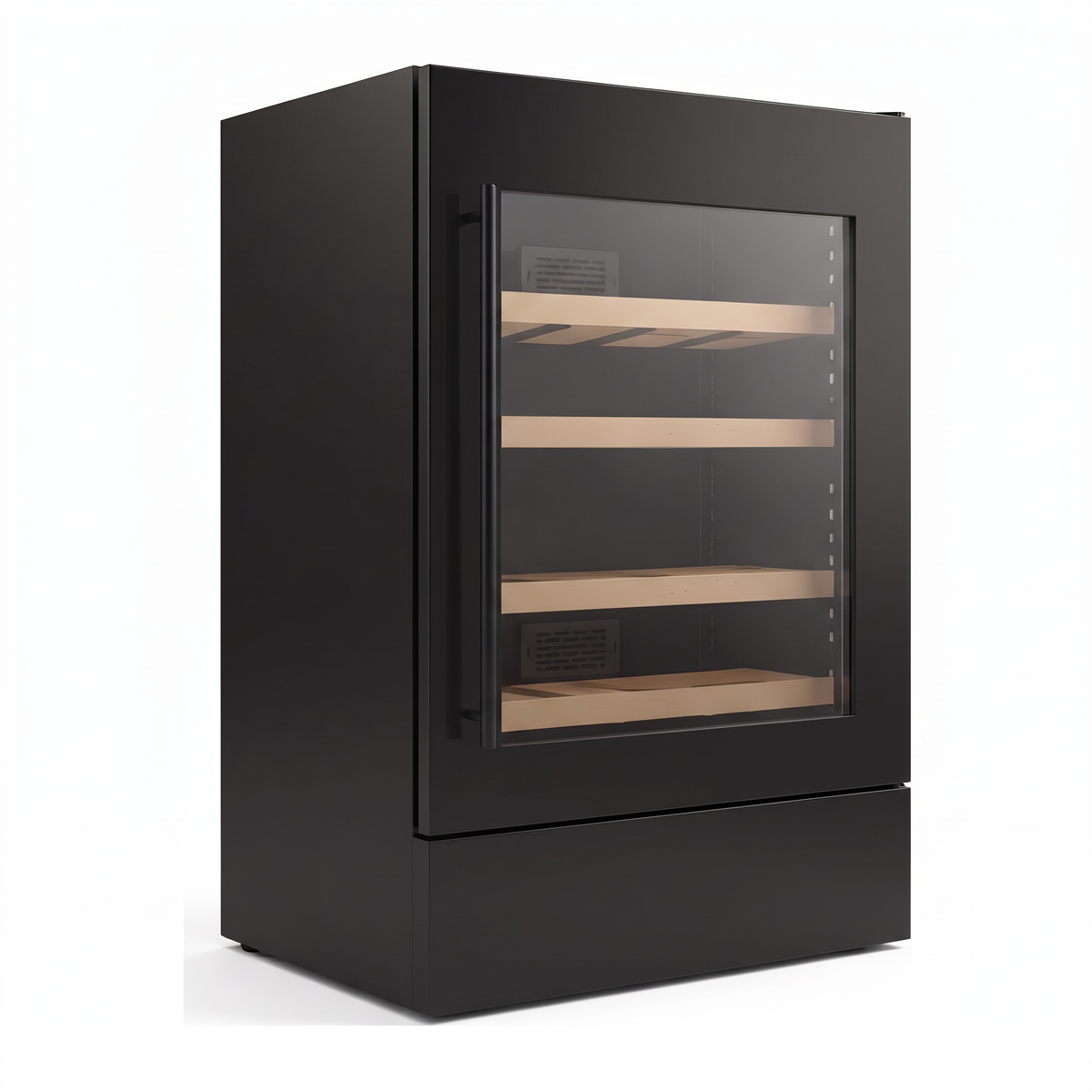 Compact 30 Single wine cellar — 30 bottles — three-quarter view showing the cabinet depth and side panel