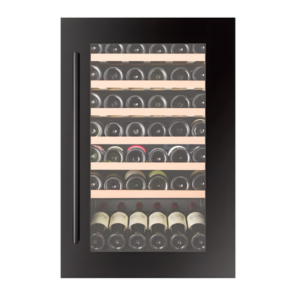 Connoisseur 48 wine cellar — 48 bottles, single zone, built-in — front view with the door closed