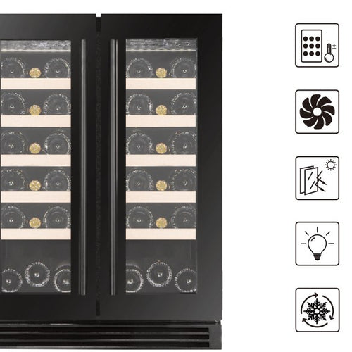 Compact 23-Inch 40-Bottle Dual-Door Wine Cellar