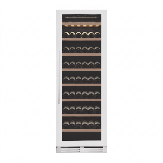 Prestige 177 wine cellar — 177 bottles, single zone, built-in or freestanding — front view with the door closed