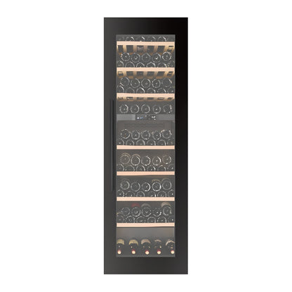 Connoisseur 101 wine cellar — 101 bottles, dual zone, built-in — front view with the door closed