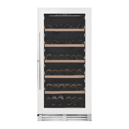 Connoisseur 122 wine cellar — 122 bottles, single zone, built-in or freestanding — front view with the door closed