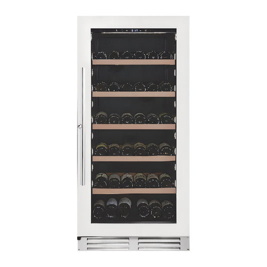 Connoisseur 122 wine cellar — 122 bottles, single zone, built-in or freestanding — front view with the door closed