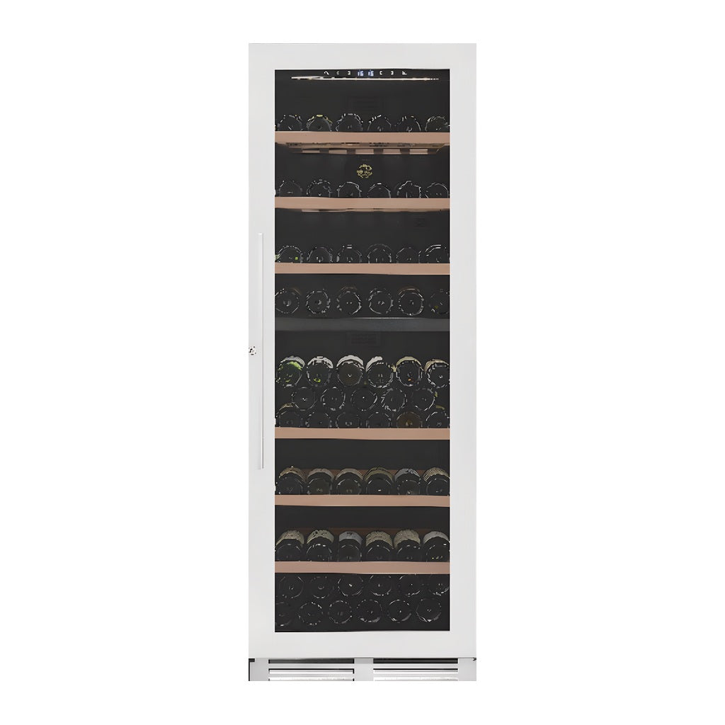 Prestige 166 wine cellar — 166 bottles, dual zone, built-in or freestanding — front view with the door closed