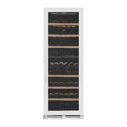 Prestige 166 wine cellar — 166 bottles, dual zone, built-in or freestanding — front view with the door closed