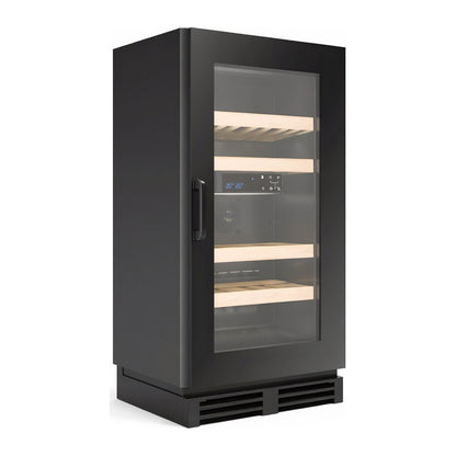 Compact 24 Dual wine cellar — 24 bottles — three-quarter view showing the cabinet depth and side panel