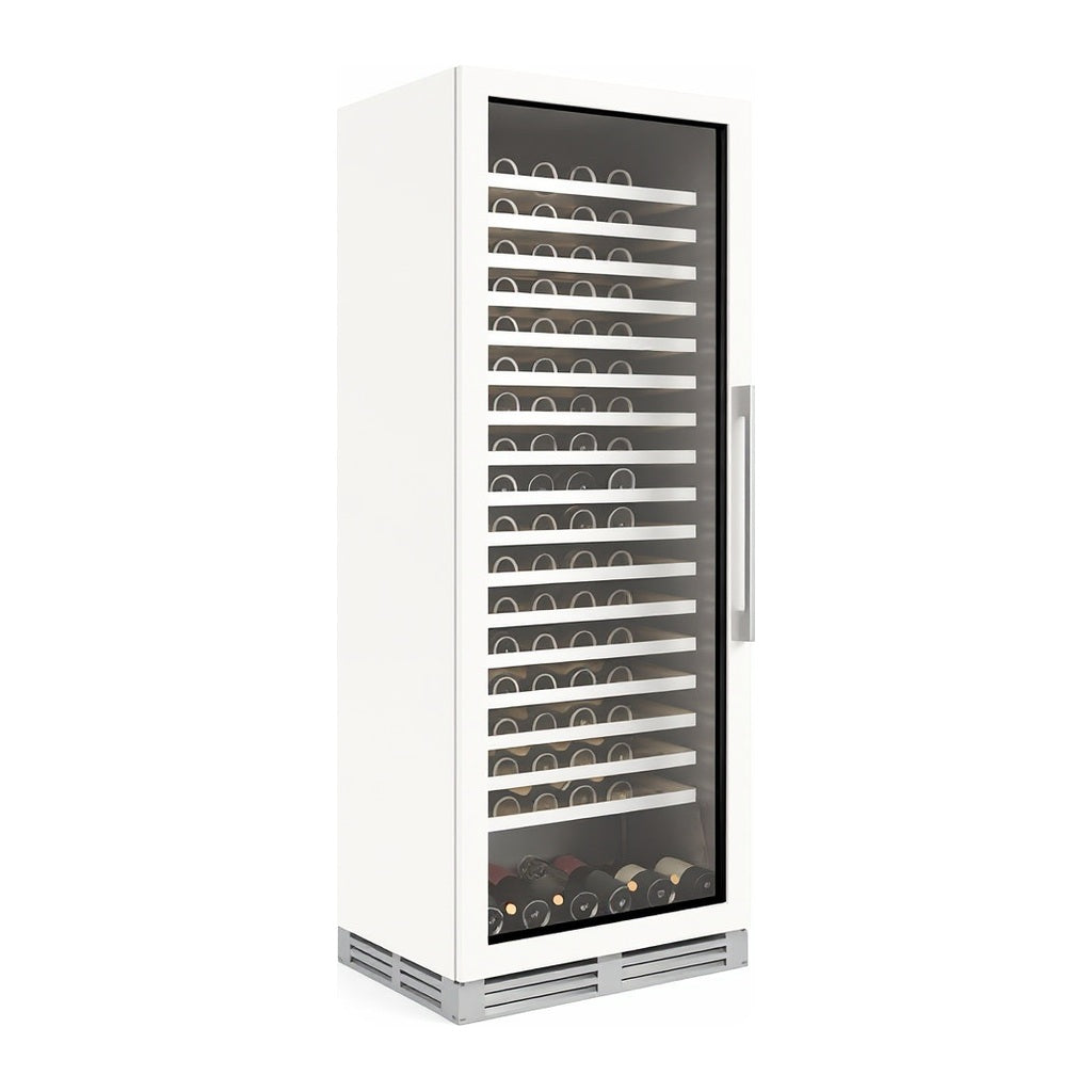 Prestige 303 Built-in wine cellar — 303 bottles — three-quarter view showing the cabinet depth and side panel