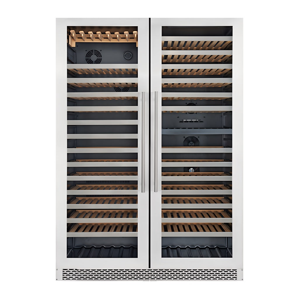 Prestige 343 wine cellar — 343 bottles, triple zone, built-in or freestanding — front view with the door closed
