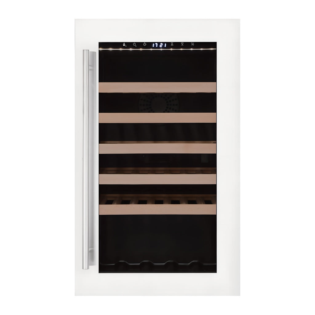 Compact 49 wine cellar — 49 bottles, single zone, freestanding — front view with the door closed