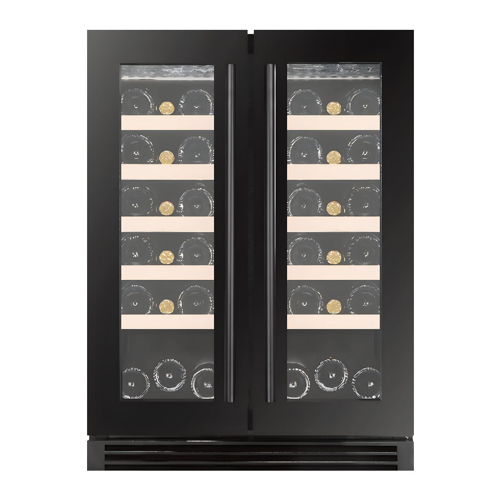 Compact 40 wine cellar — 40 bottles, dual zone, under-counter — front view with the door closed