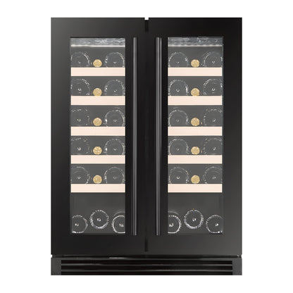 Compact 40 wine cellar — 40 bottles, dual zone, under-counter — front view with the door closed
