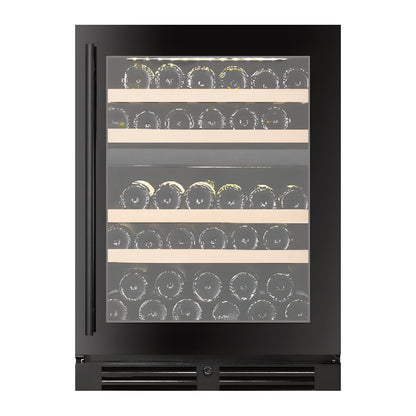Compact 39 wine cellar — 39 bottles, dual zone, under-counter — front view with the door closed
