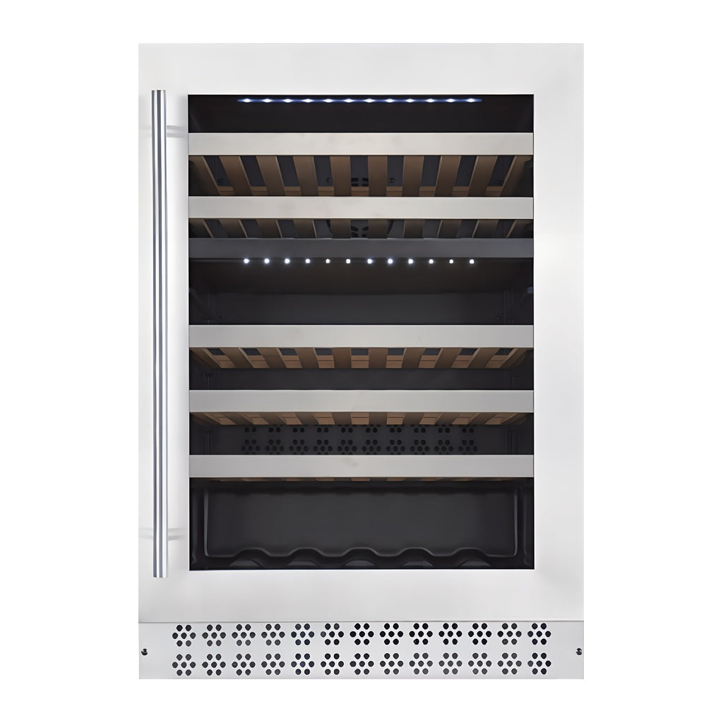Connoisseur 51 wine cellar — 51 bottles, dual zone, under-counter — front view with the door closed
