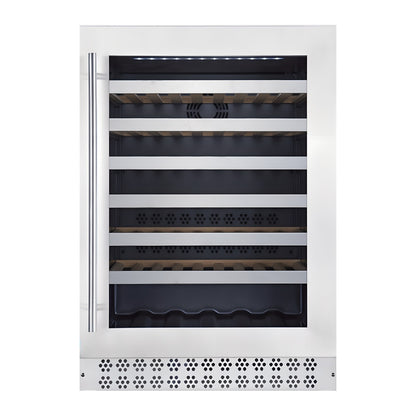 Connoisseur 60 wine cellar — 60 bottles, single zone, under-counter — front view with the door closed