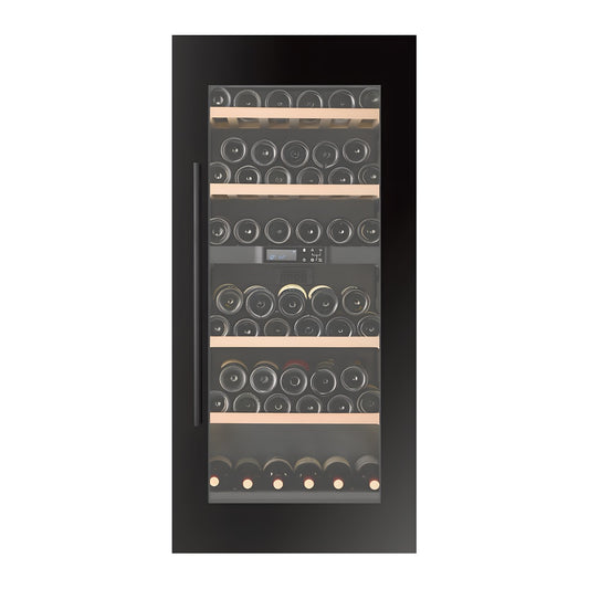 Connoisseur 65 wine cellar — 65 bottles, dual zone, built-in — front view with the door closed