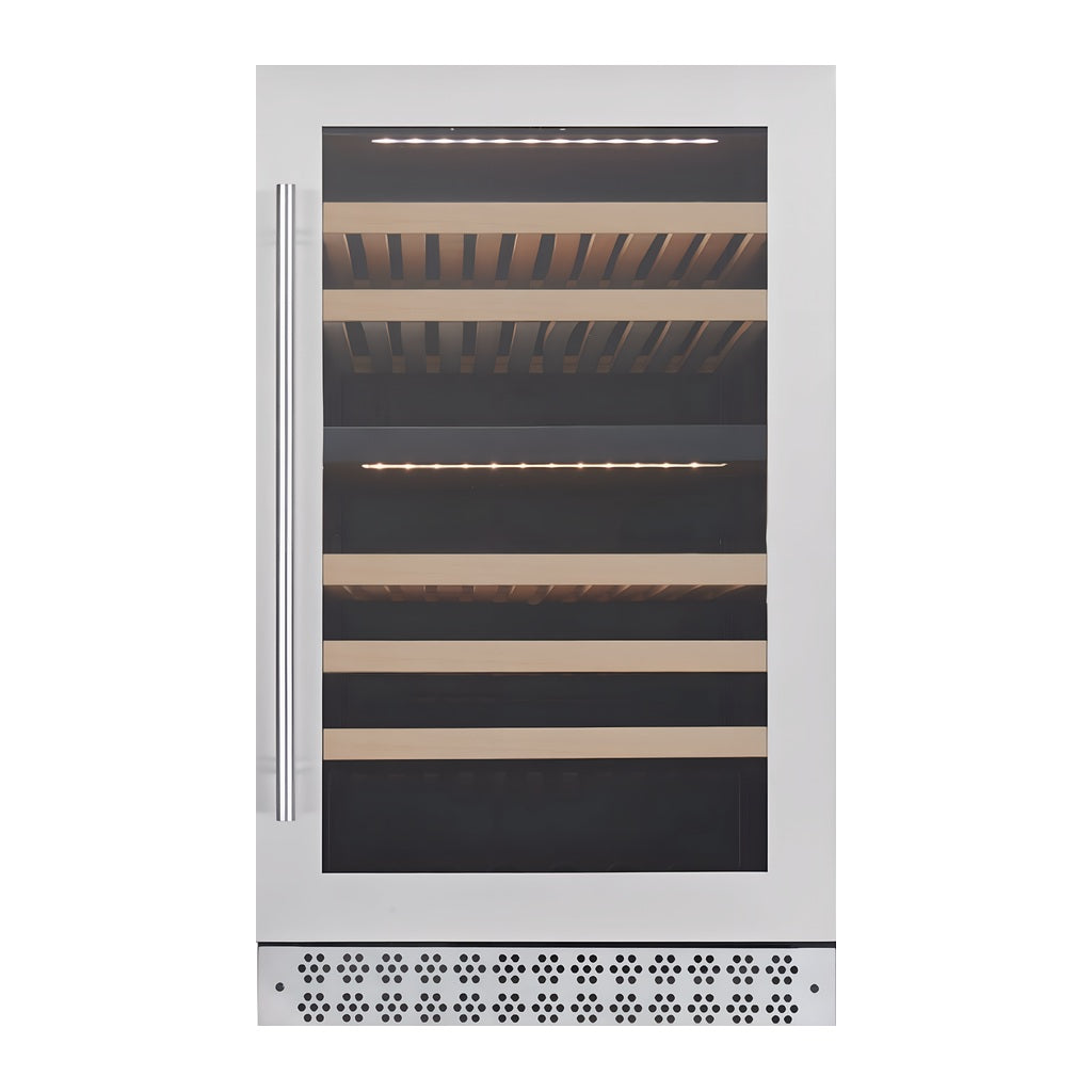 Connoisseur 78 Dual wine cellar — 78 bottles, dual zone, built-in or freestanding — front view with the door closed