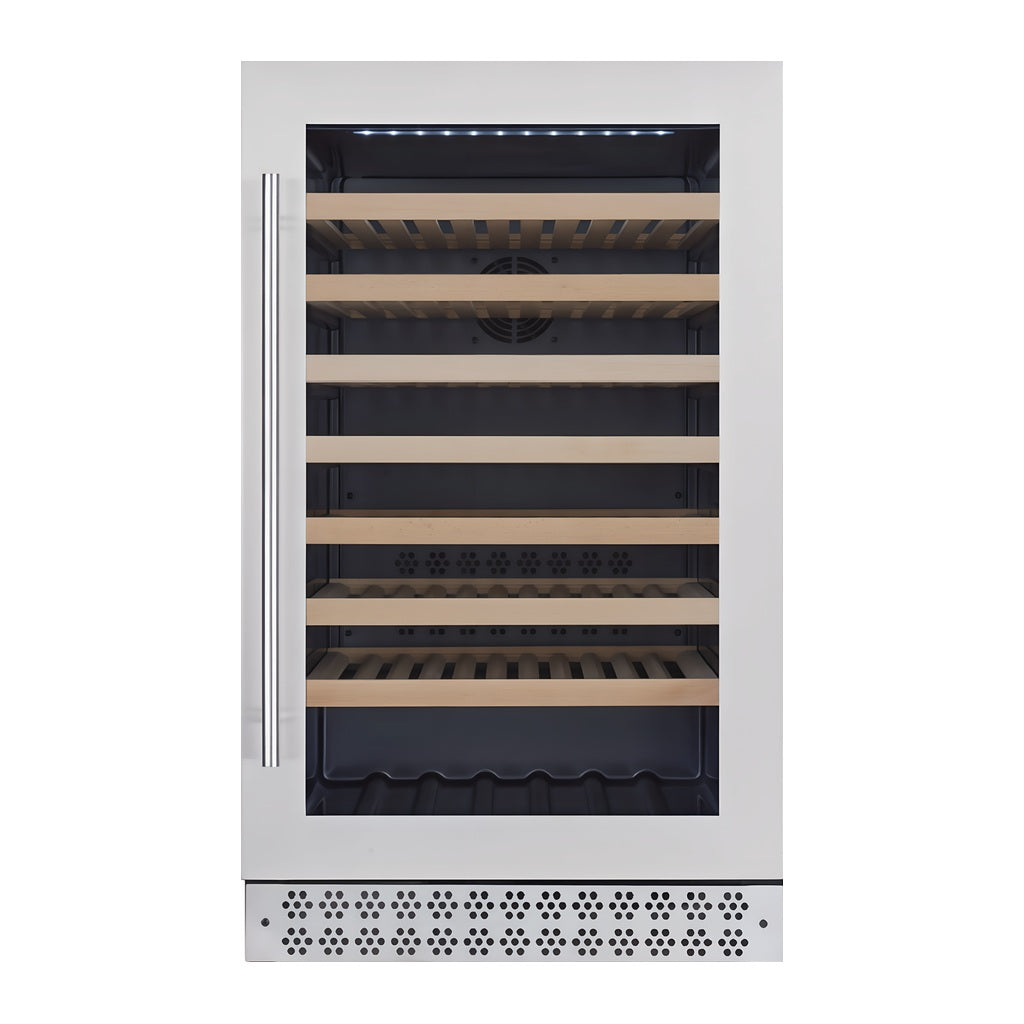 Connoisseur 89 wine cellar — 89 bottles, single zone, built-in or freestanding — front view with the door closed