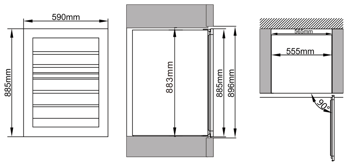 VI48SC-S dimension drawing