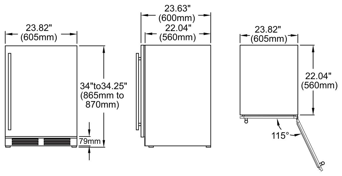 VI60BO dimension drawing
